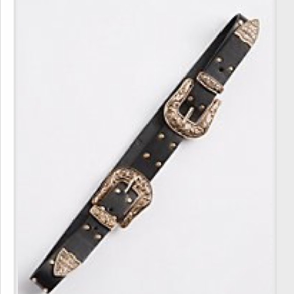 Rue21 Accessories - Gold Studded Double Buckle Belt